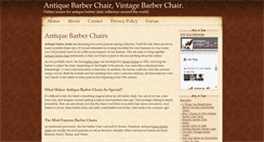 Desktop Screenshot of antiquebarberchairs.org